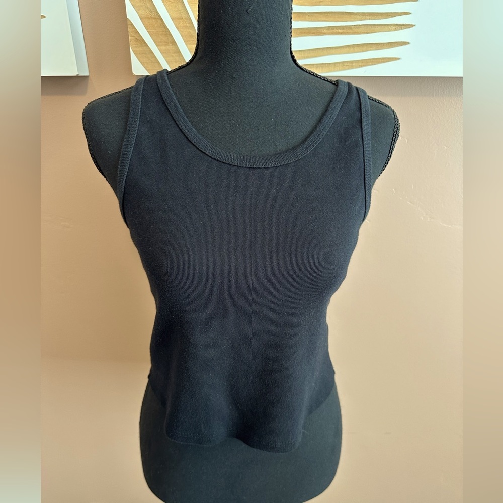 Volcom medium cropped tank with back logo.